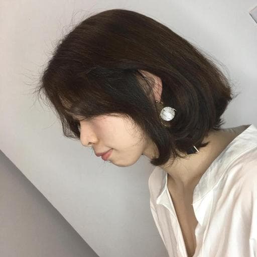 女生中長髮、女生染髮、清新中短髮-(耳下肩上)