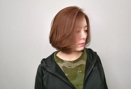 鮑伯頭、女生染髮、女生短卷髮-(耳下肩上)