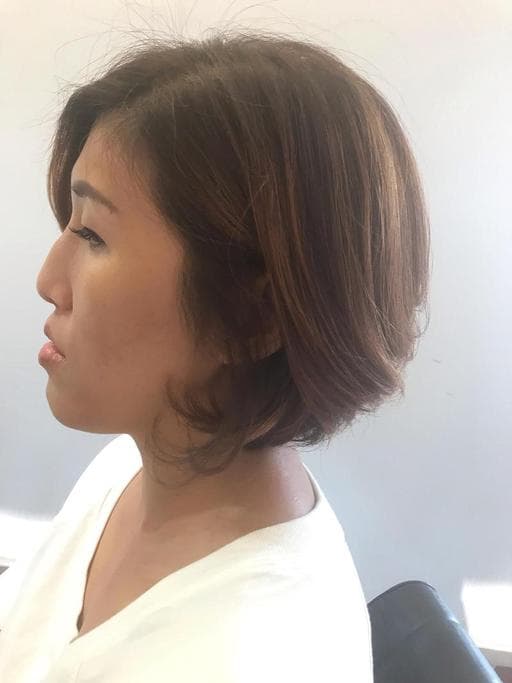 女生短髮、新店染髮、歐美風線條系挑染