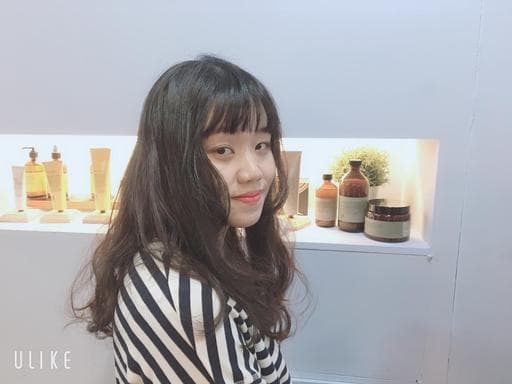 女生中長髮、燙型不燙捲、溫塑燙