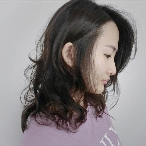 女生中長髮、溫塑燙、女生燙髮