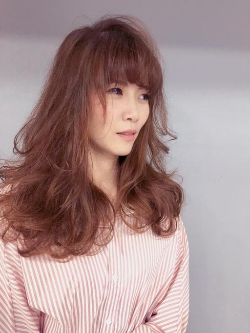 女生長髮、女生燙髮、溫塑燙