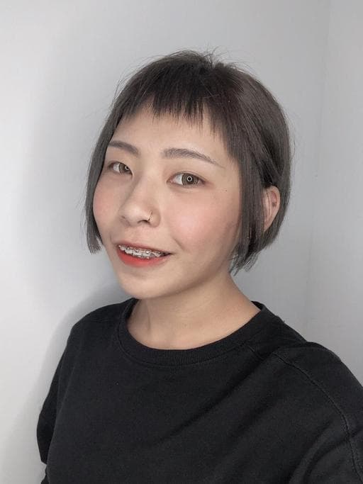 女生短髮、不用漂髮、女生染髮