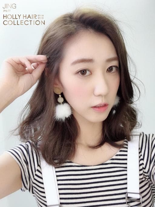 女生中長髮、染髮、漂色