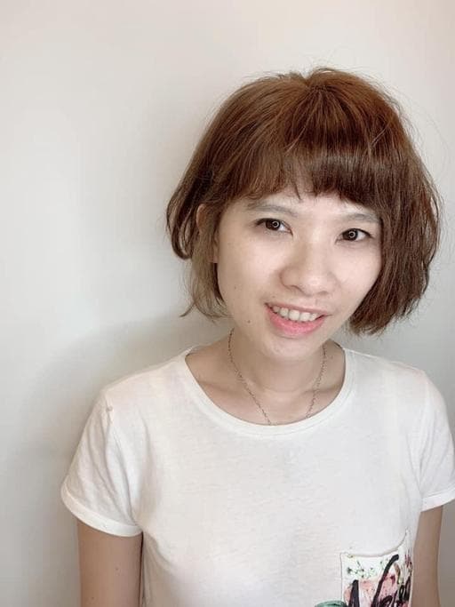 女生短髮、女生染髮、不用漂髮