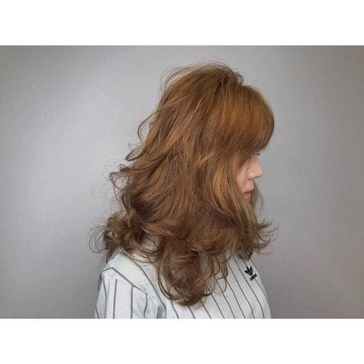 女生中長髮、燙卷、質感溫塑