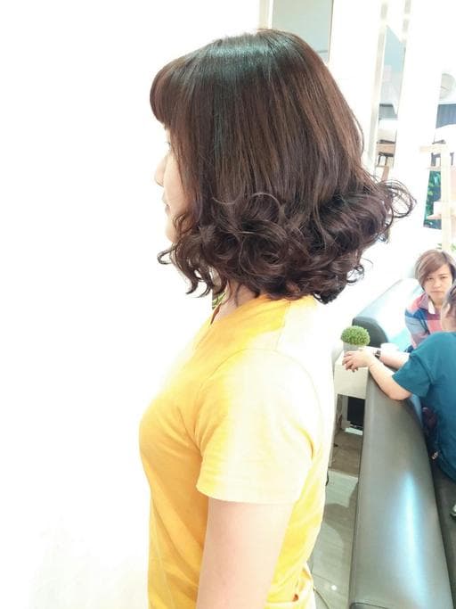 女生短髮、燙卷、女生染燙