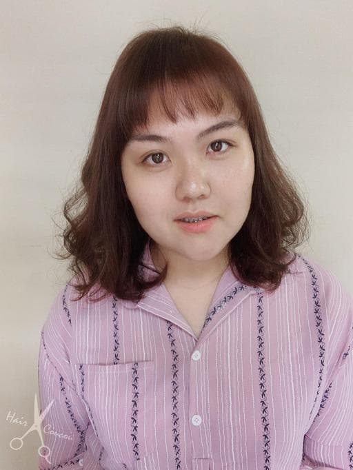 女生中長髮、溫塑燙、女生燙髮