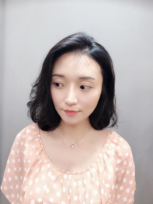 女生中長髮、溫塑燙、女生燙髮