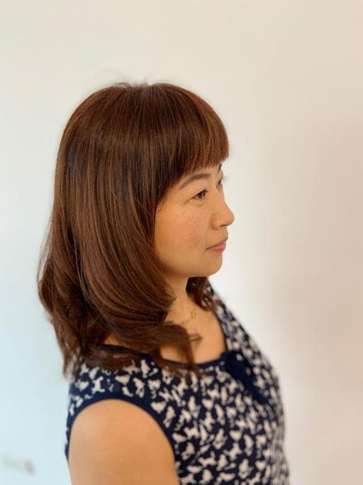 女生中長髮、不用漂髮、女生染髮