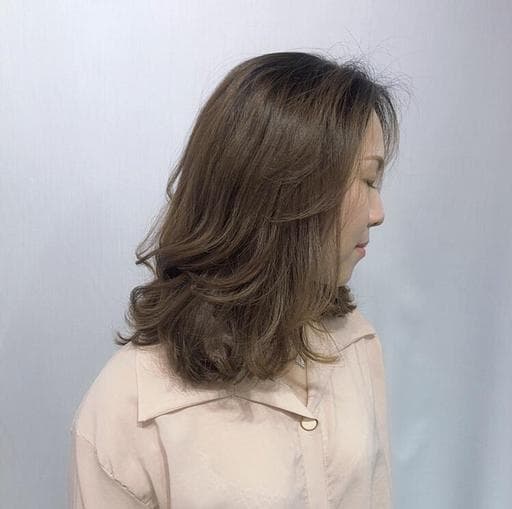 女生燙髮、女生中長髮、氣墊燙髮