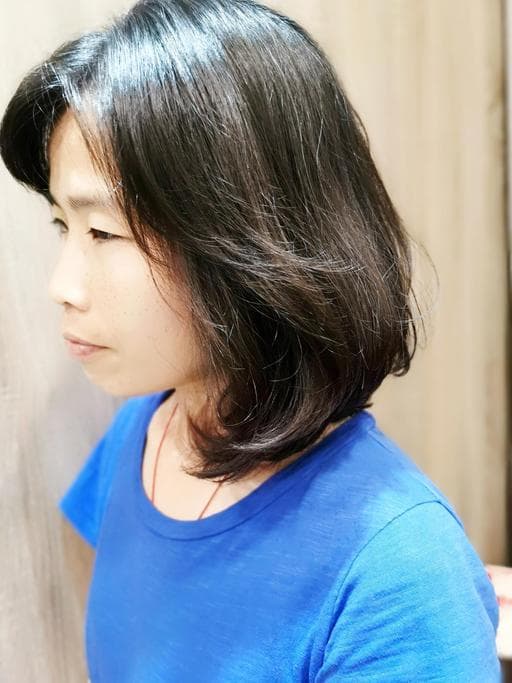 女生中長髮、溫塑燙、女生燙髮