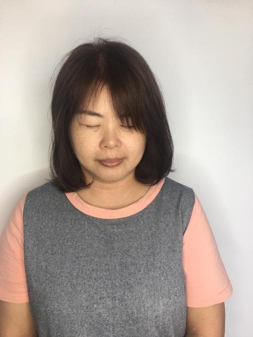 女生中長髮、女生染髮、不用漂髮