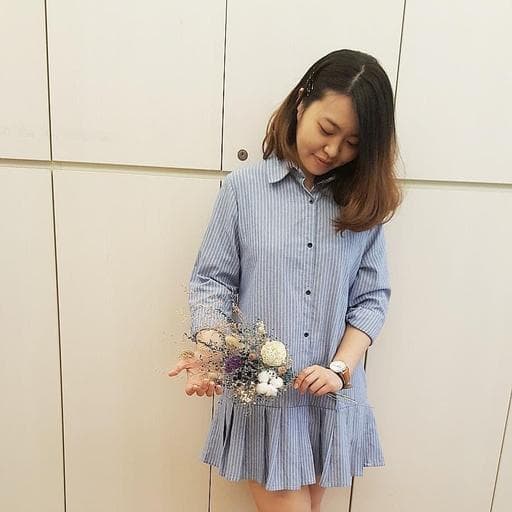 女生中長髮、女生燙髮、溫塑燙
