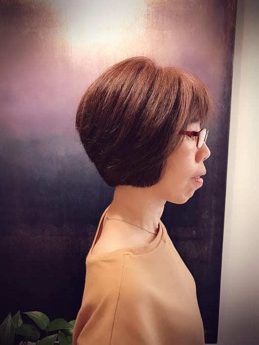 染髮、女生短髮、棕色系