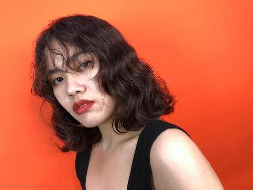 女生中長髮、溫塑燙、下巴短髮