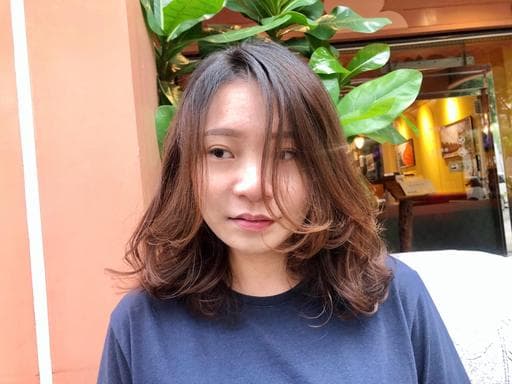 女生中長髮、溫塑燙、長鮑伯