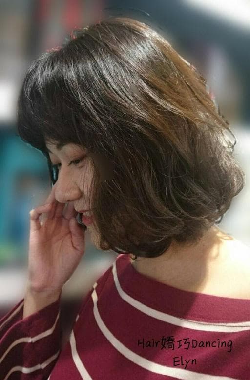 女生中長髮、冷燙、女生燙髮