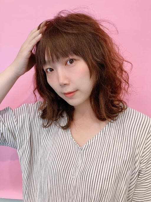 女生染燙、女生燙髮、女生中長髮