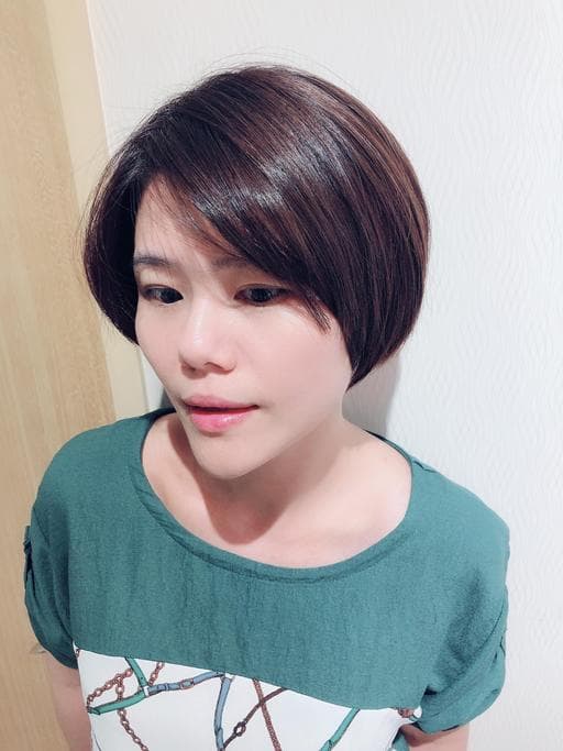 女生短髮、女生染髮、不用漂髮