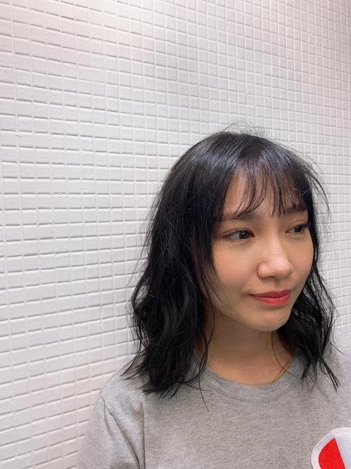 女生中長髮、女生染髮、不用漂髮