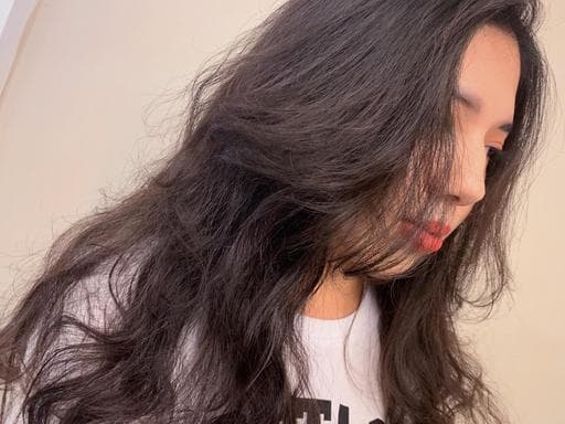燙卷、女生長髮、手撥卷