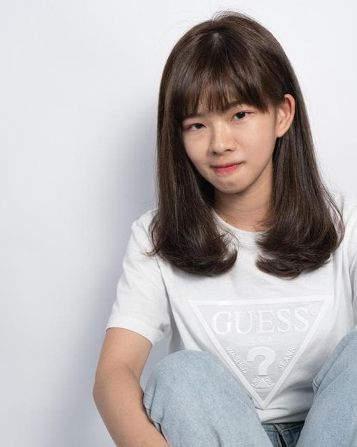 女生中長髮、女生染髮、不用漂髮