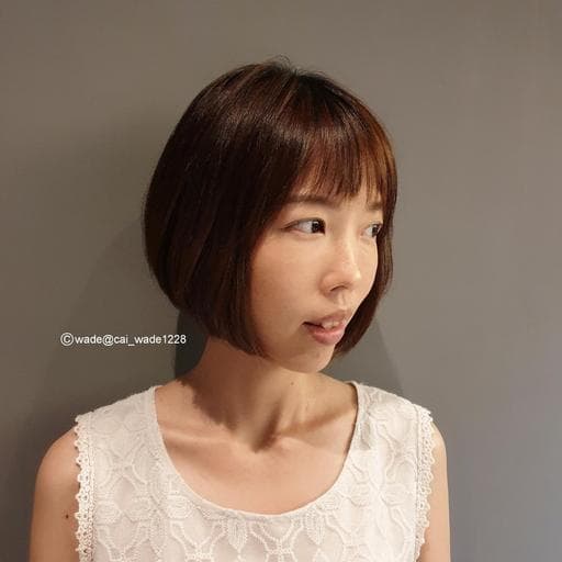 楓糖斑比色、女生短髮、不用漂髮
