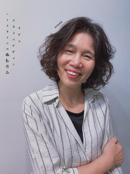女生燙髮、女生短髮、攝影造型