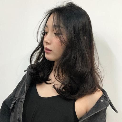 女生中長髮、燙髮、溫塑燙