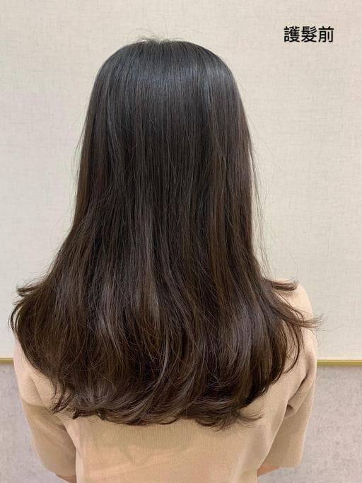 女生中長髮、結構式護髮、溫塑燙