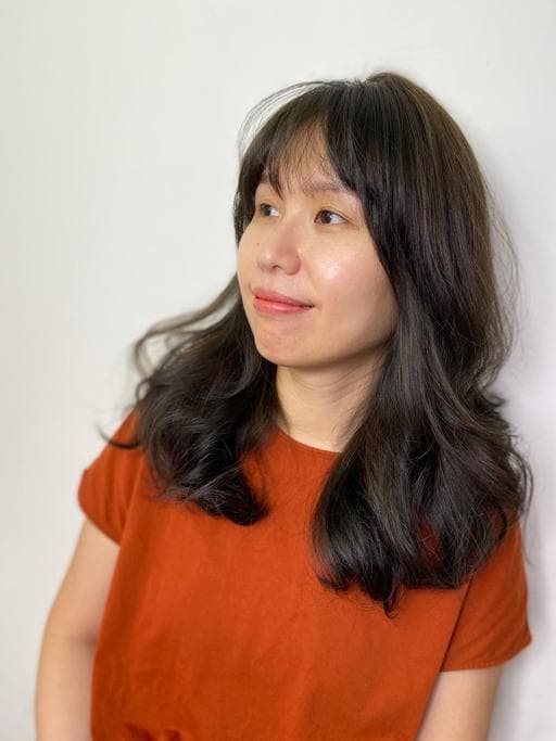 女神系捲髮、質感溫塑、女生染燙
