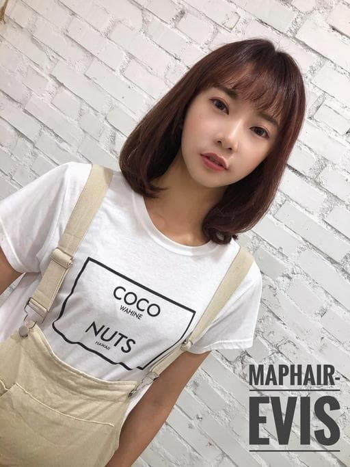 女生中長髮、染髮、漂色