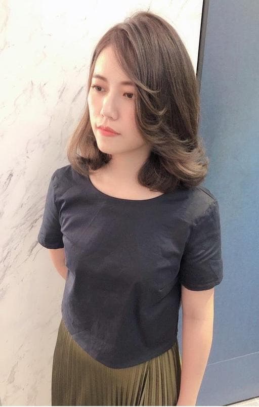 女生中長髮、女生染燙、髮妝燙