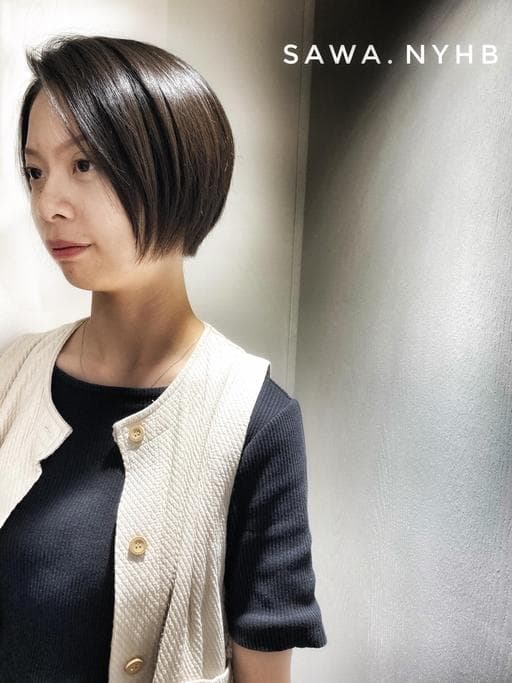 咖啡色系、女生染髮、女生短髮