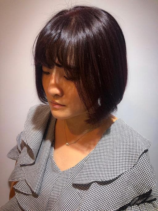 女生中長髮、女生染髮、不用漂髮