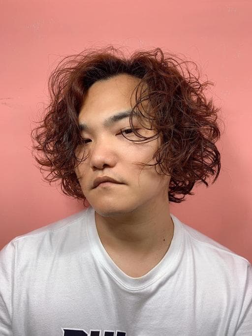 溫塑燙、男生中長髮、男生染髮