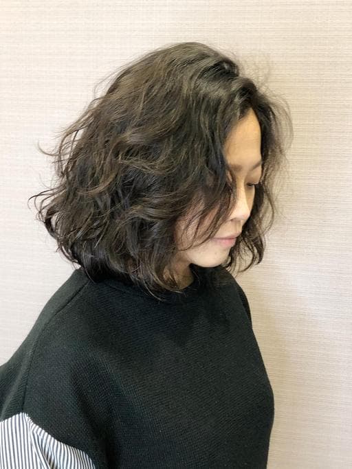 女生中長髮、女生燙髮、溫塑燙