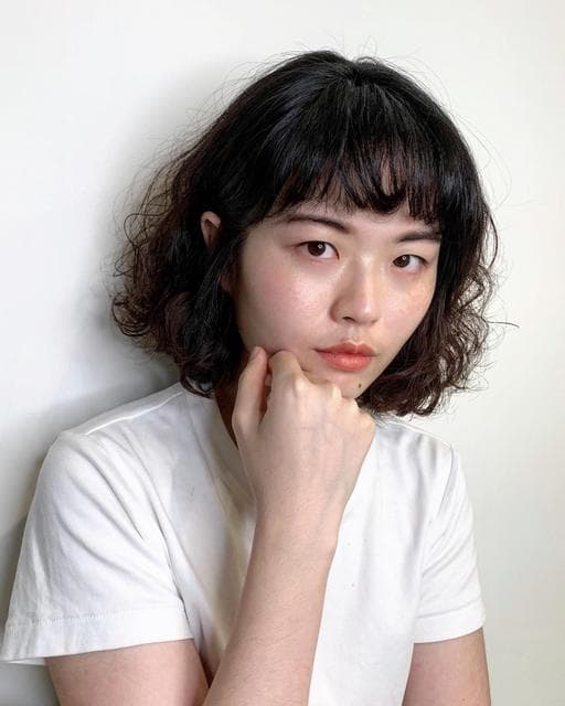 女生短髮、溫塑燙、髮妝燙