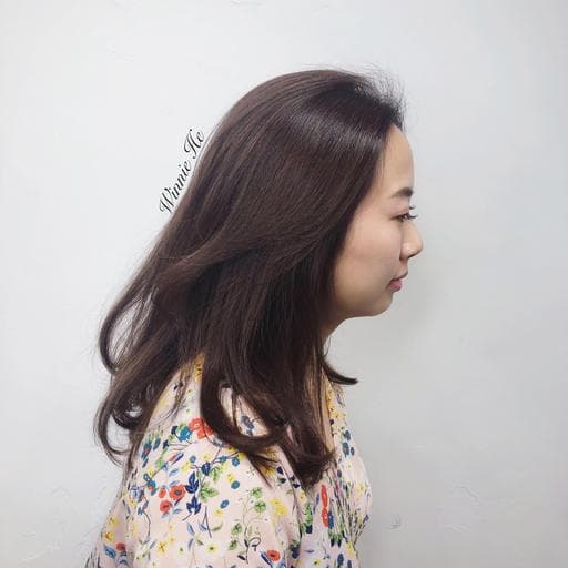 女生中長髮、棕色系、女生染髮