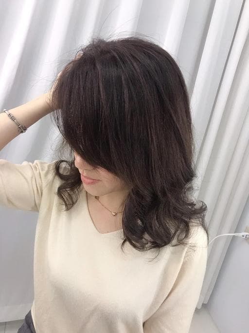女生中長髮、女生染髮、溫塑燙