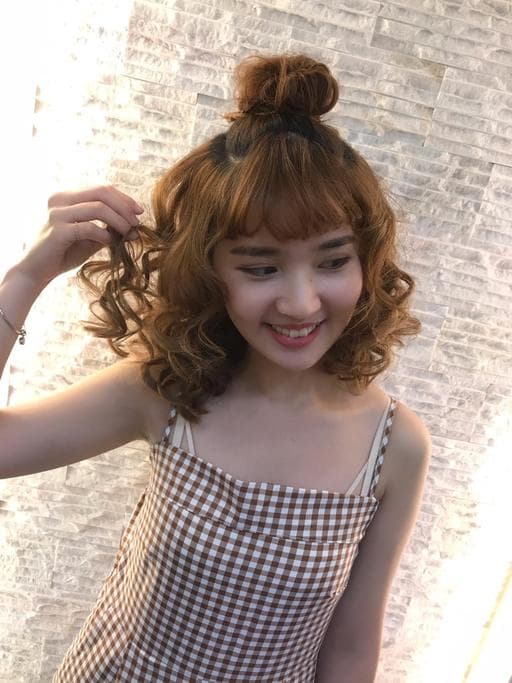 燙卷、女生染燙、女生長髮
