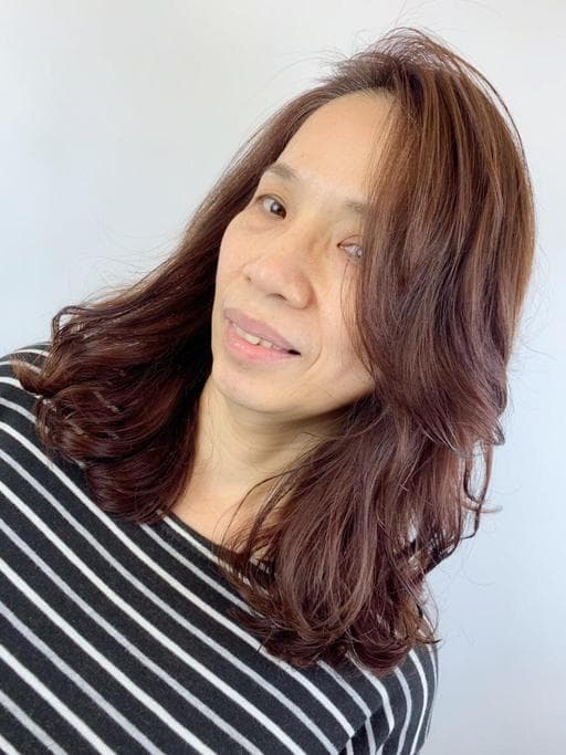 女生中長髮、女生染燙、浪漫大卷