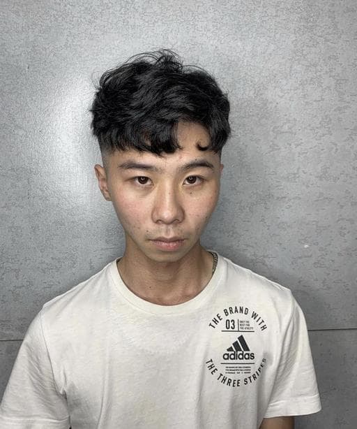 冷燙、台中北屯、男生短髮