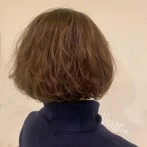 女生短髮、女生染燙、棕色系
