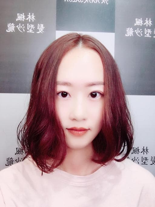 電棒造型、不用漂髮、女生染髮