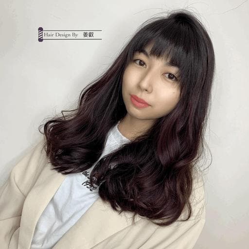 女生染髮、女生長髮、隱藏式挑染