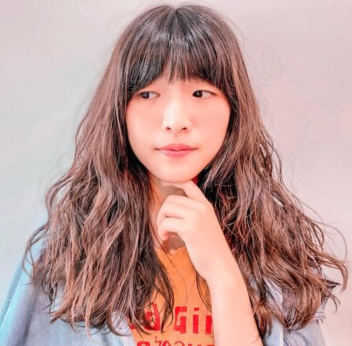 女生中長髮、女生燙髮、溫塑燙