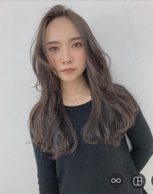 女生長髮、浪漫大卷、冷色調