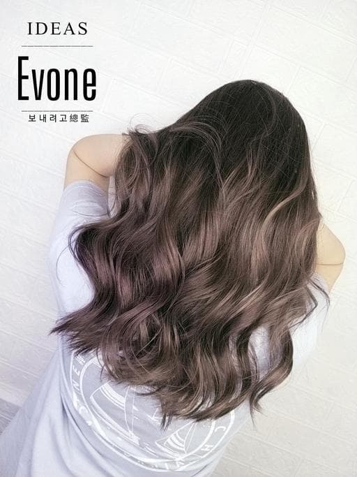 女生中長髮、棕色系、漂色